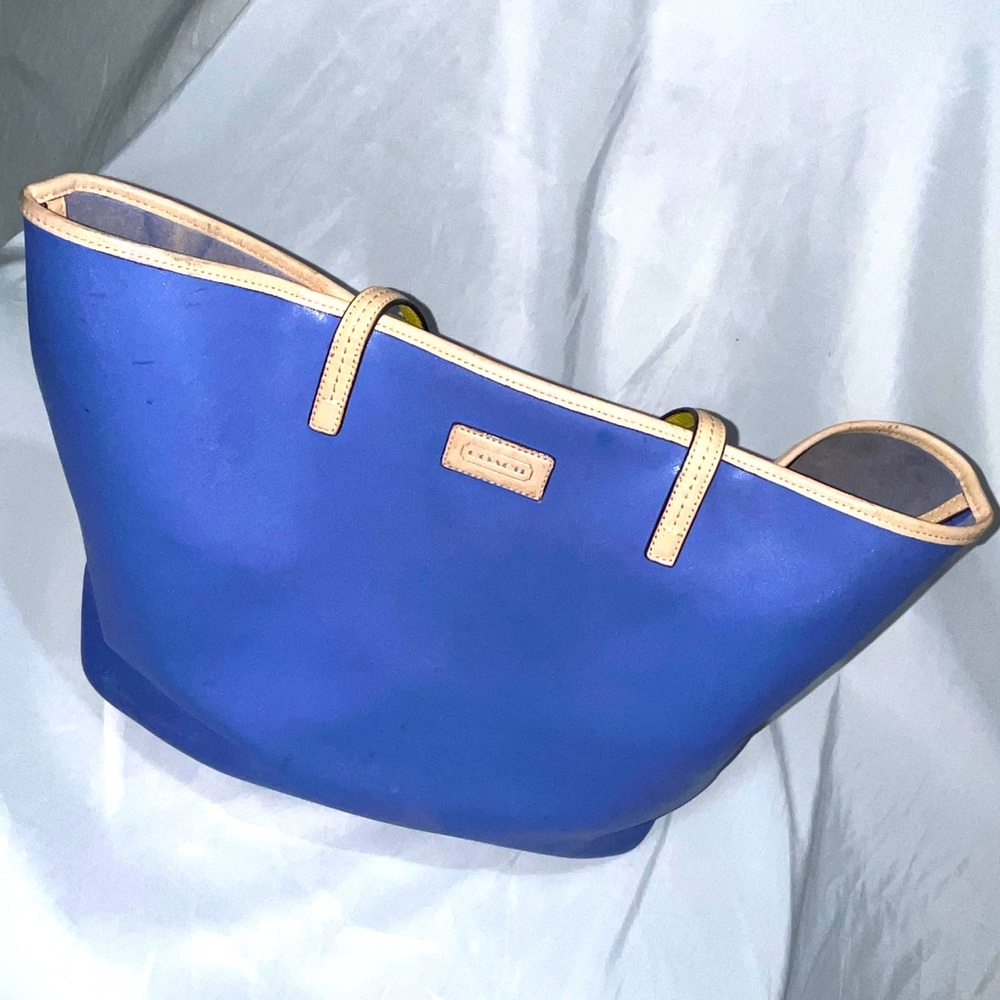 Blue Coach Leather XL Tote
